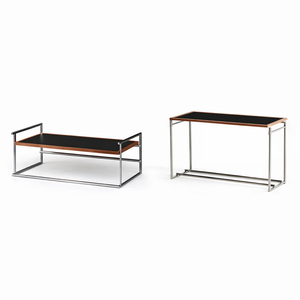 MCM Stainless Steel Lift Top Coffee Table