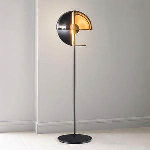 Halbkuppel-Stehlampe aus Glas