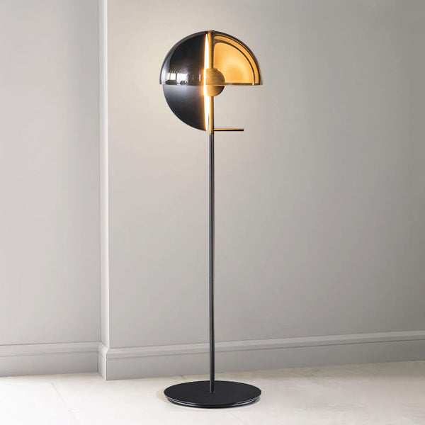 Halbkuppel-Stehlampe aus Glas