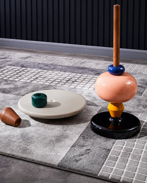 Modular Color-Stack Pedestal Side Table