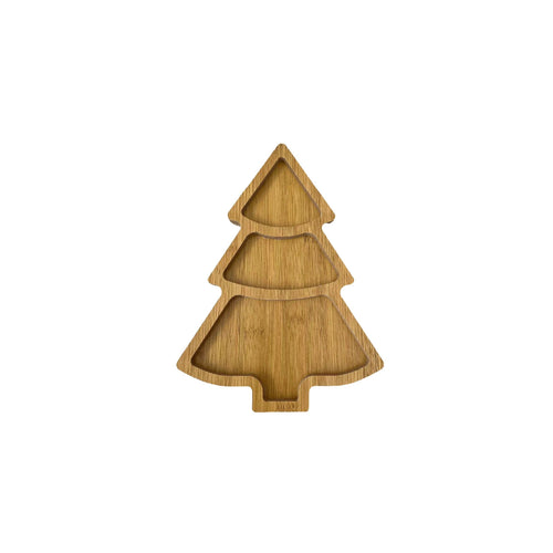 Weihnachtsbaum-Holztablett
