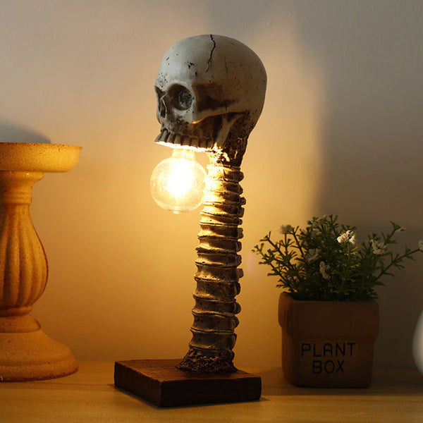 Horror Skull with Spine Lamp
