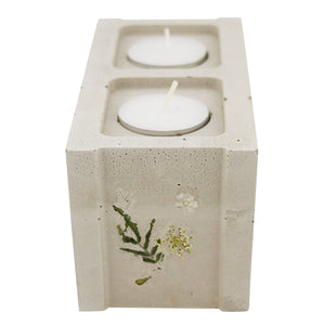 Caos Motē Flora Mini Cinderblock Candle Holder
