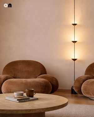 Lámpara colgante lineal de suelo a techo