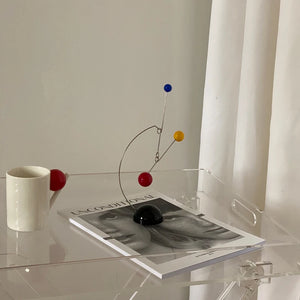 Rotating 3 Ball Balance Metal Ornament Book Holder