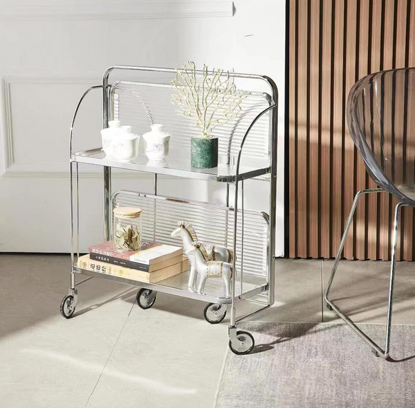 Modü Foldable Shelv Glass Stainless Steel Shelf