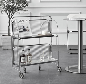 Modü Foldable Shelv Glass Stainless Steel Shelf