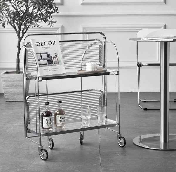 Modü Foldable Shelv Glass Stainless Steel Shelf