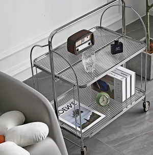 Modü Foldable Shelv Glass Stainless Steel Shelf
