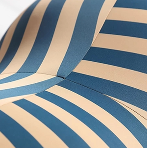 Red Stripe Fabric Lazy Sofa