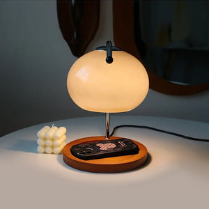 Lampe chauffe-bougie rétro en verre à intensité variable