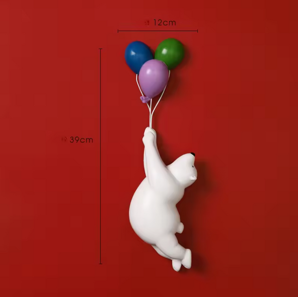 Balloon Bear Wall Mount Sculpture
