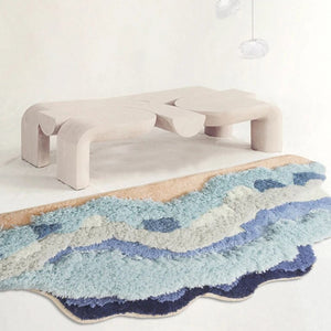 Tapis de plage japonais à vagues