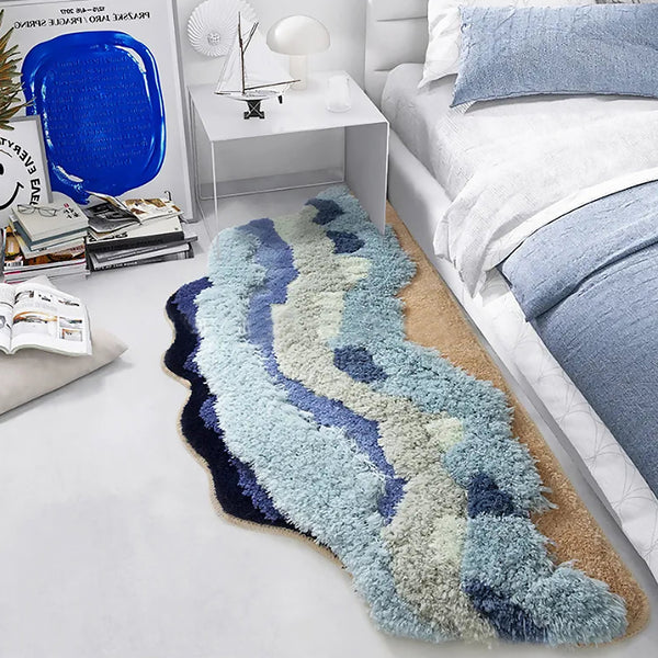 Tapis de plage japonais à vagues