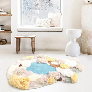 3D Winter Lake Tundra Hand-Crafted Rug