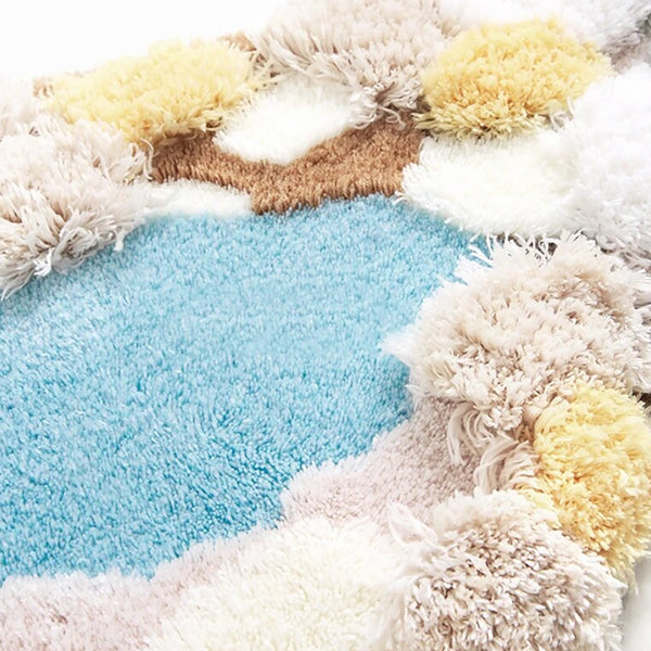 3D Winter Lake Tundra Hand-Crafted Rug