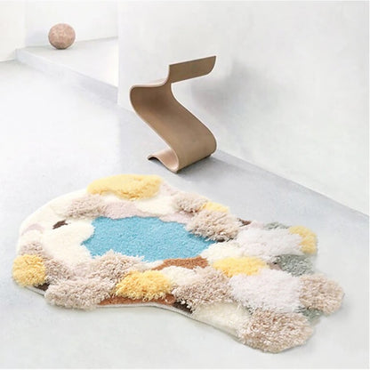 3D Winter Lake Tundra Hand-Crafted Rug