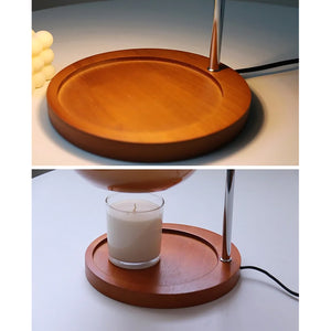 Lampe chauffe-bougie rétro en verre à intensité variable