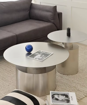 Studio Lima Cylinder Premium Stainless Steel Nesting Coffee Table