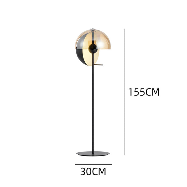 Glass Half Dome Floor Lamp