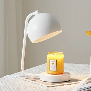 Chauffe-bougie rétro en forme de dôme en métal à intensité variable