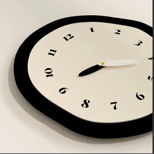 Reloj de pared silencioso con péndulo distorsionado abstracto de 2 estilos