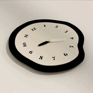 Reloj de pared silencioso con péndulo distorsionado abstracto de 2 estilos