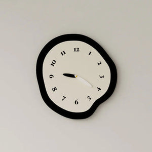Reloj de pared silencioso con péndulo distorsionado abstracto de 2 estilos