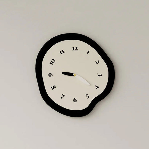 Reloj de pared silencioso con péndulo distorsionado abstracto de 2 estilos