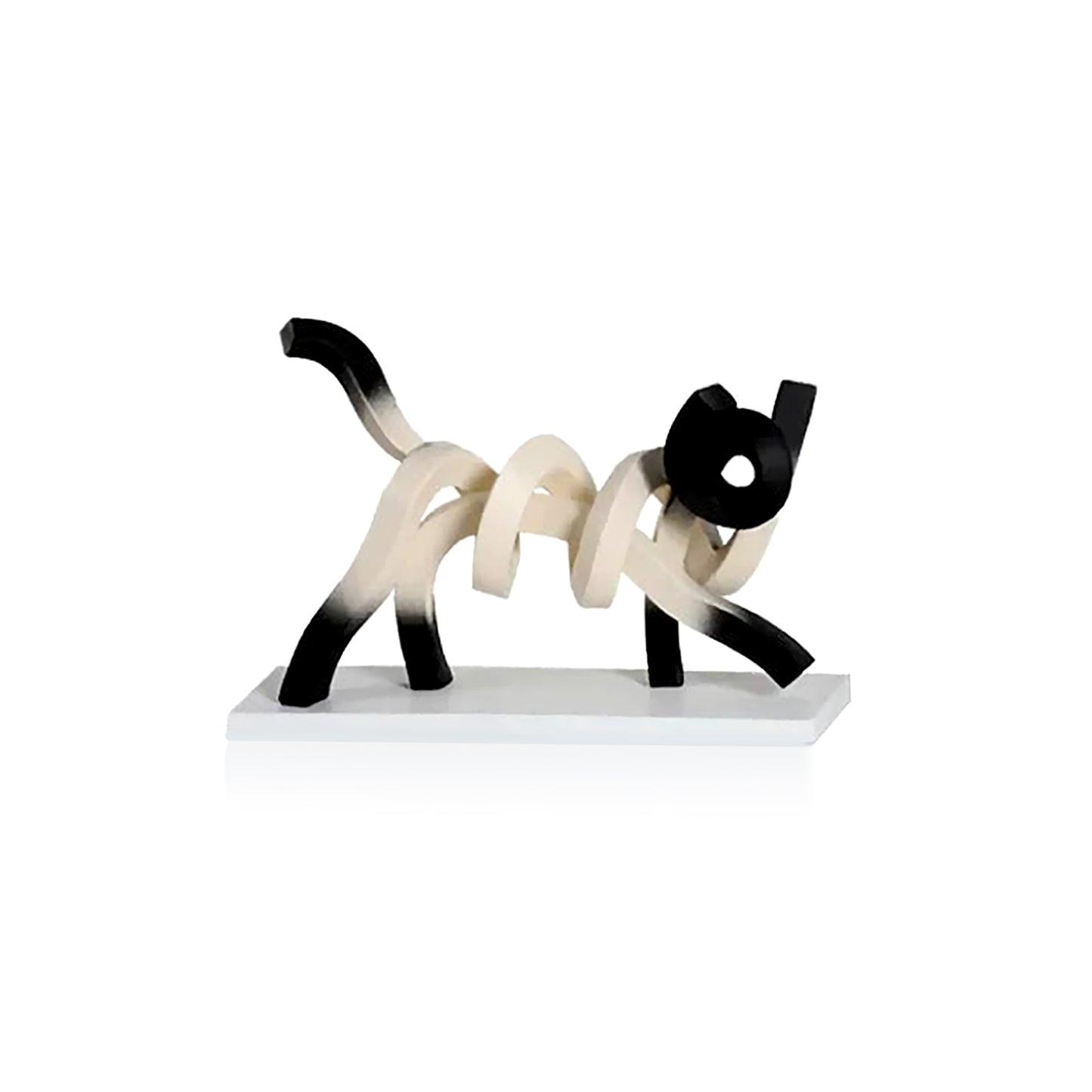 Abstract Minimalism Twisted Siamese Cat Sculpture