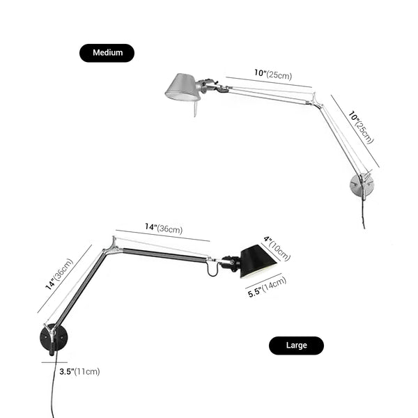 Aluminum Industrial Foldable Arm Wall Lamp