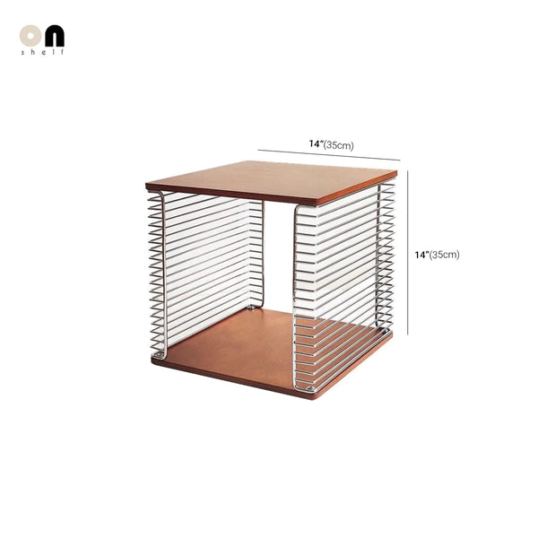 Yū Tokyo Antique Modular Metal & Solid Wood Cube Storage