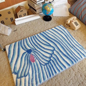 MokoMoko Blue Sheep Dog Carpet Area Rug