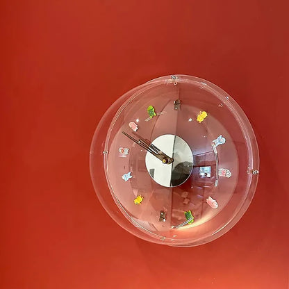 Bubble with Animal Ornaments Wall & Shelf Clock