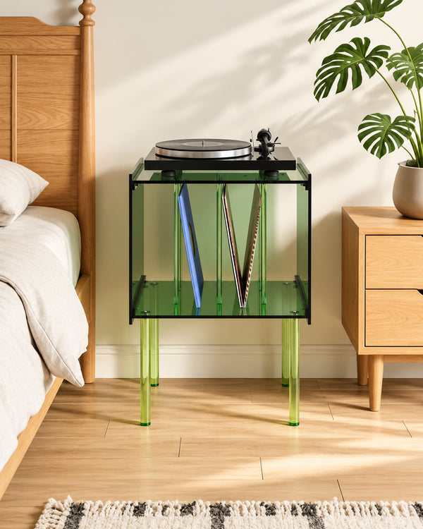 de homê Acrylic Vinyl Record Storage Side Table
