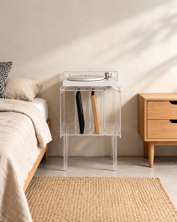 de homê Acrylic Vinyl Record Storage Side Table