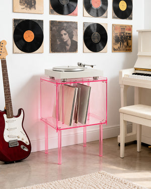 de homê Acrylic Vinyl Record Storage Side Table