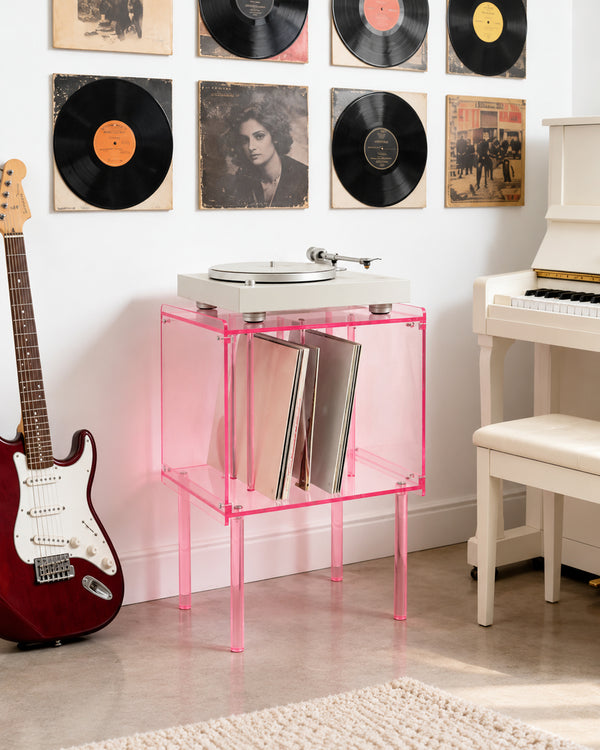 de homê Acrylic Vinyl Record Storage Side Table
