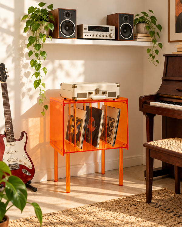 de homê Acrylic Vinyl Record Storage Side Table