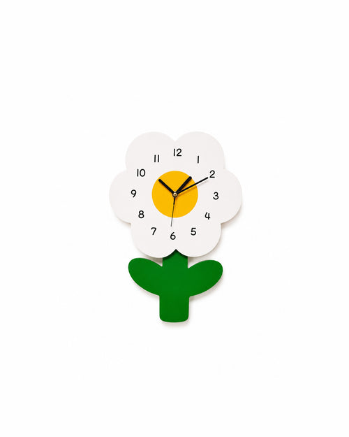 Modü Cartoon Daisy Minimalistic Design Wall Clock