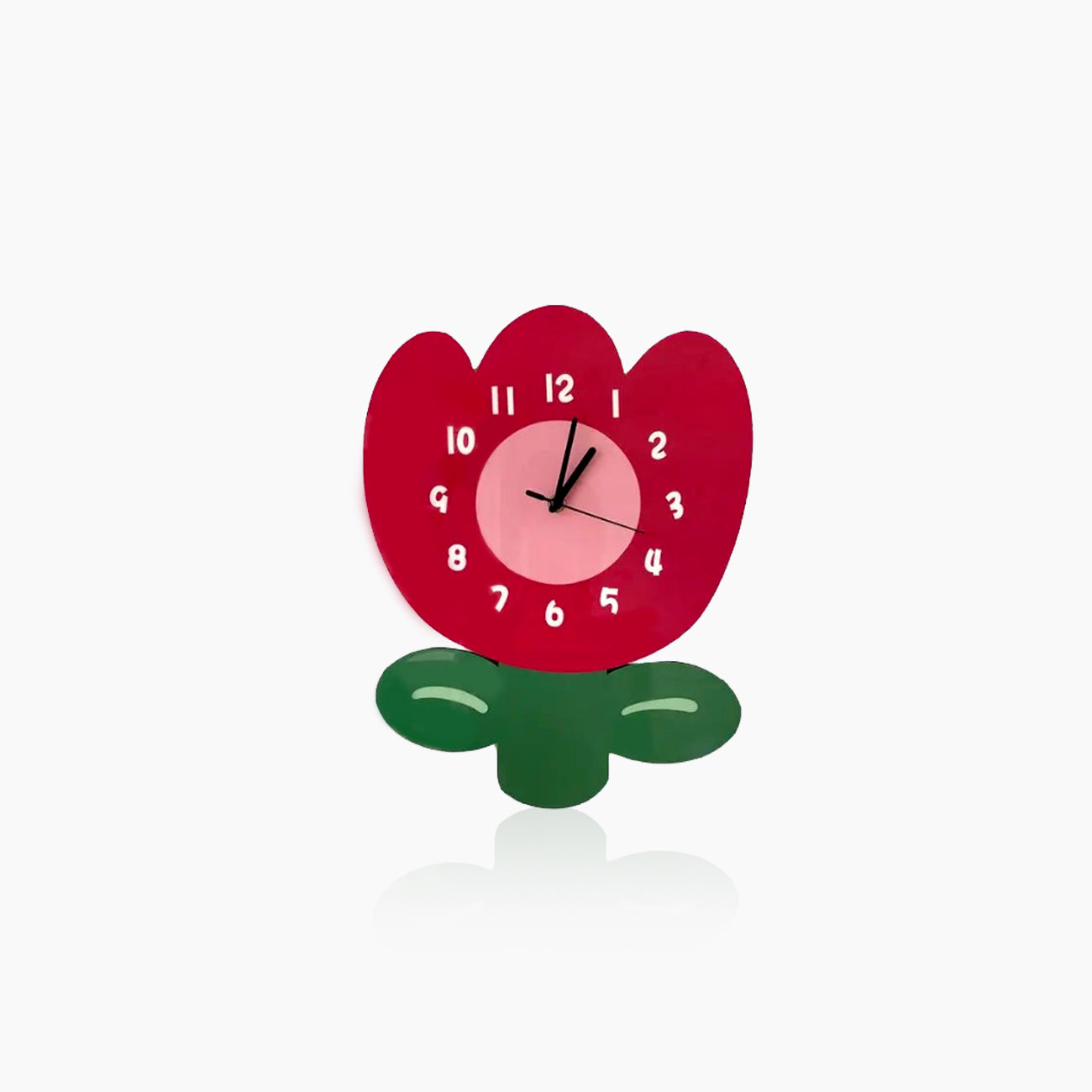 Cartoon Tulip Minimalistic Design Wall Clock
