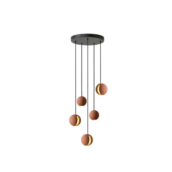 Carl Lighting Cement Moon & Planet Ball Ceiling Light