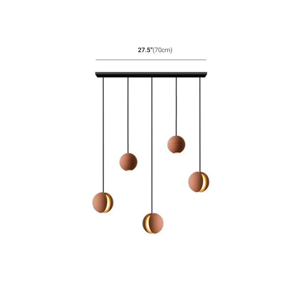 Carl Lighting Cement Moon & Planet Ball Ceiling Light