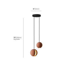 Carl Lighting Cement Moon & Planet Ball Ceiling Light