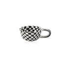 Ceramic Plaid Coffee Cup