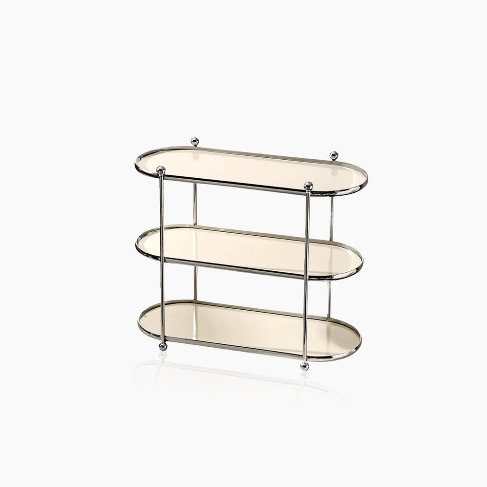 Chrome Beige Organizer Shelf