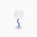 Colored Bubble Borosilicate Glass Twisted Wine Glass
