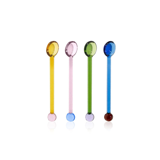 Colored Glass Mixing Spoon