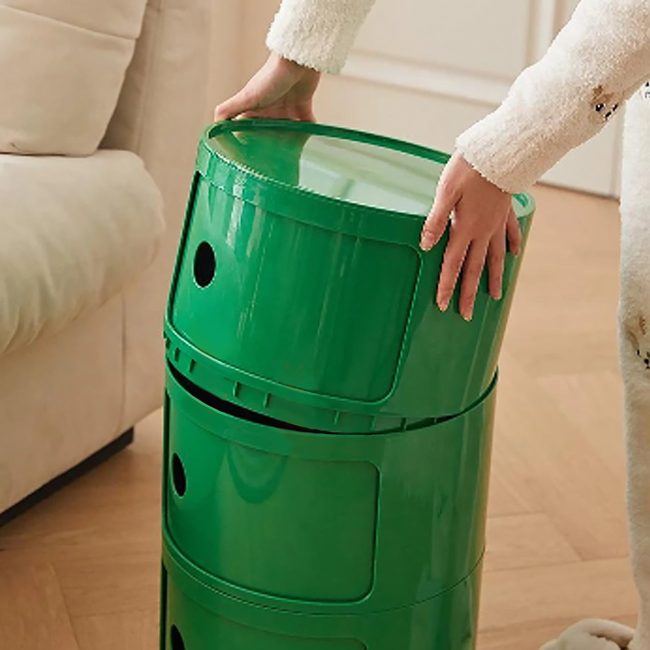 Componibili Style Barrel Storage Side Table