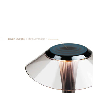Mushroom Acrylic Top Portable Table Lamp